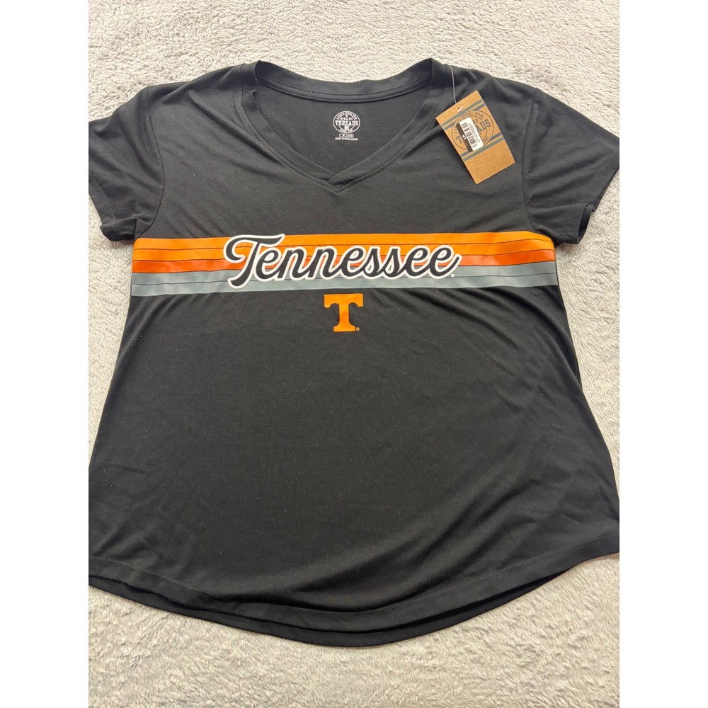 Rivalry Threads Tennessee Volunteers Womens V-Neck Graphic T-Shirt Black Medium‎